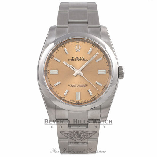 Rolex Oyster Perpetual 36mm Stainless Steel White Grape Dial Index Markings Bracelet 116000 T6Z5U7 - Beverly Hills Watch Company Watch Store