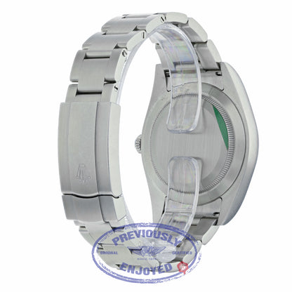 Rolex Oyster Perpetual 39mm Stainless Steel Red Grape Dial Index Markings Bracelet 114300 8HTE0E - Beverly Hills Watch Company