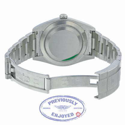 Rolex Oyster Perpetual 39mm Stainless Steel Red Grape Dial Index Markings Bracelet 114300 8HTE0E - Beverly Hills Watch Company