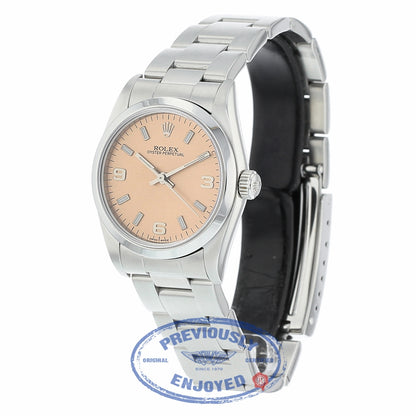Rolex Oyster Perpetual 31mm Stainless Steel Pink Dial 77080 3JCQM0 - Beverly Hills Watch