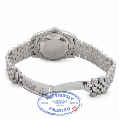 Rolex DateJust Pink Diamond Dial 18k White Gold Fluted Bezel 116234 HNYVSE - Bervely Hills Watch Company Watch Store