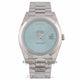 Rolex Day Date 40mm Automatic Ice Blue Dial Platinum 228206 FEDDUQ - Beverly Hills Watch Company