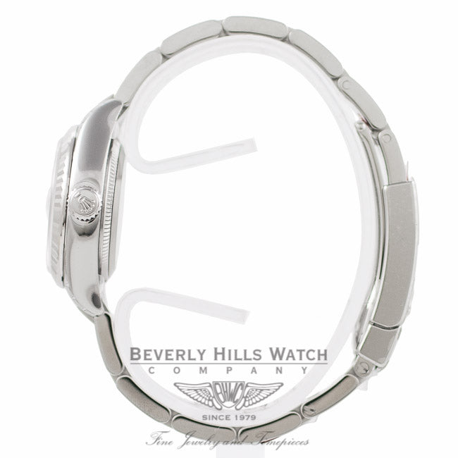 Rolex Lady Datejust 26MM Stainless Steel 18k White Gold Fluted Bezel 179174 - Beverly Hills Watch Company Watch Store