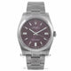 Rolex Oyster Perpetual 36mm Stainless Steel Red Grape Dial Index Markings Bracelet 116000 DCTF9Z - Beverly Hills Watch Company