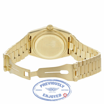 Rolex OysterQuartz 36mm Day-Date President 19018 FFE476 - Beverly Hills Watch Company