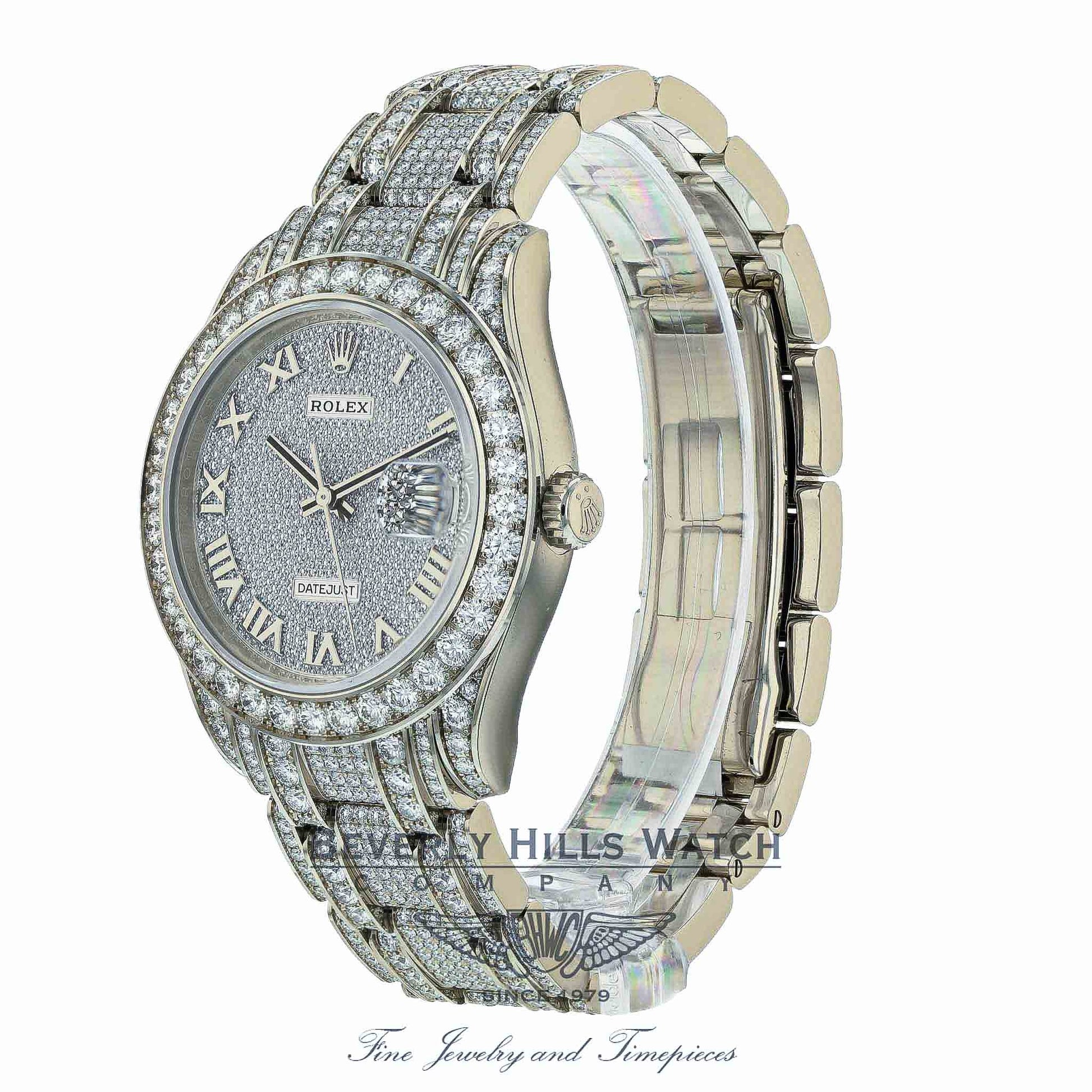 Rolex Pearlmaster 39mm Datejust White Gold Paved Diamonds 86409RBR RD7P29