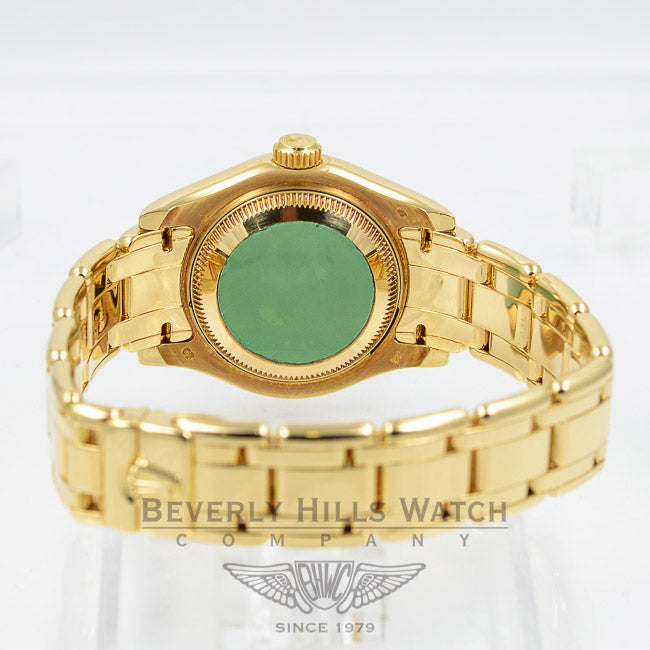 Rolex Pearlmaster 18K Yellow Gold Diamond Bezel Diamond Dial Ladies Watch 80298 Beverly Hills Watch Company Watches