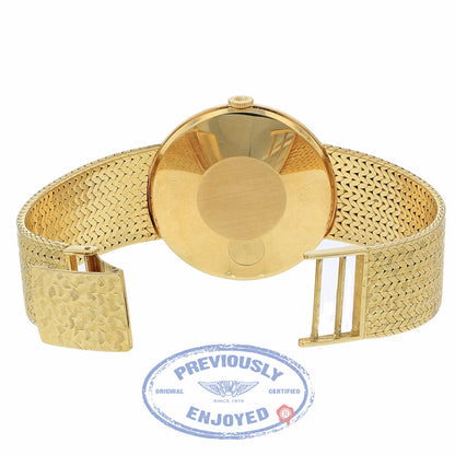 Rolex Precision 1960's Vintage 33MM Manual Wind 18k Yellow Gold Champagne Ivory Dial Index Markers 22ETUJ - Beverly Hills Watch Company Watch Store