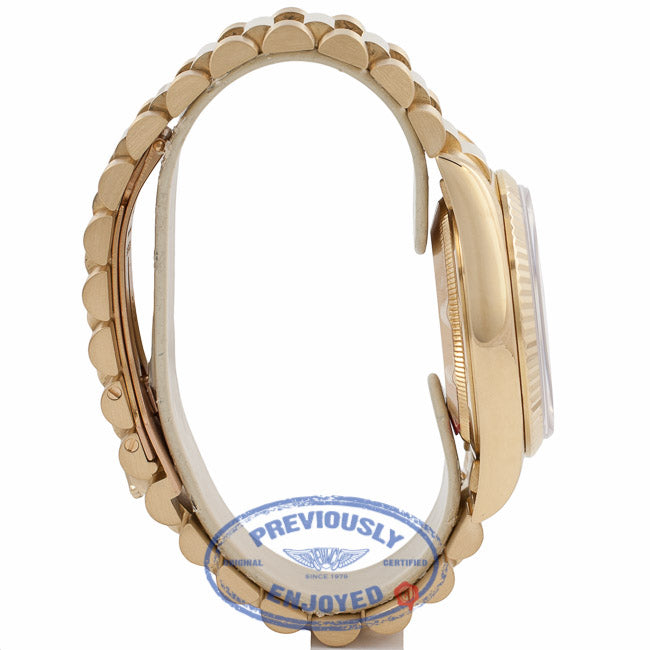 Rolex President 18k Yellow Gold 36MM Lapis Arabic 2 Brilliant Dial 18238 UJMJW1 - Beverly Hills Watch Company Watch Store