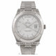 Rolex Day-Date II 18K White Gold Silver Dial Fluted Bezel President 218239 V9QKZP - Beverly Hills Watch Company Watch Store