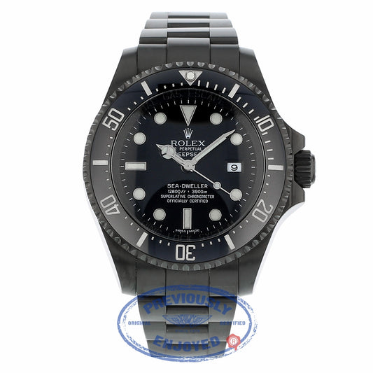 Rolex DeepSea Sea-Dweller Blackout 44mm DLC 116660 F47UVN - Beverly Hills Watch Company
