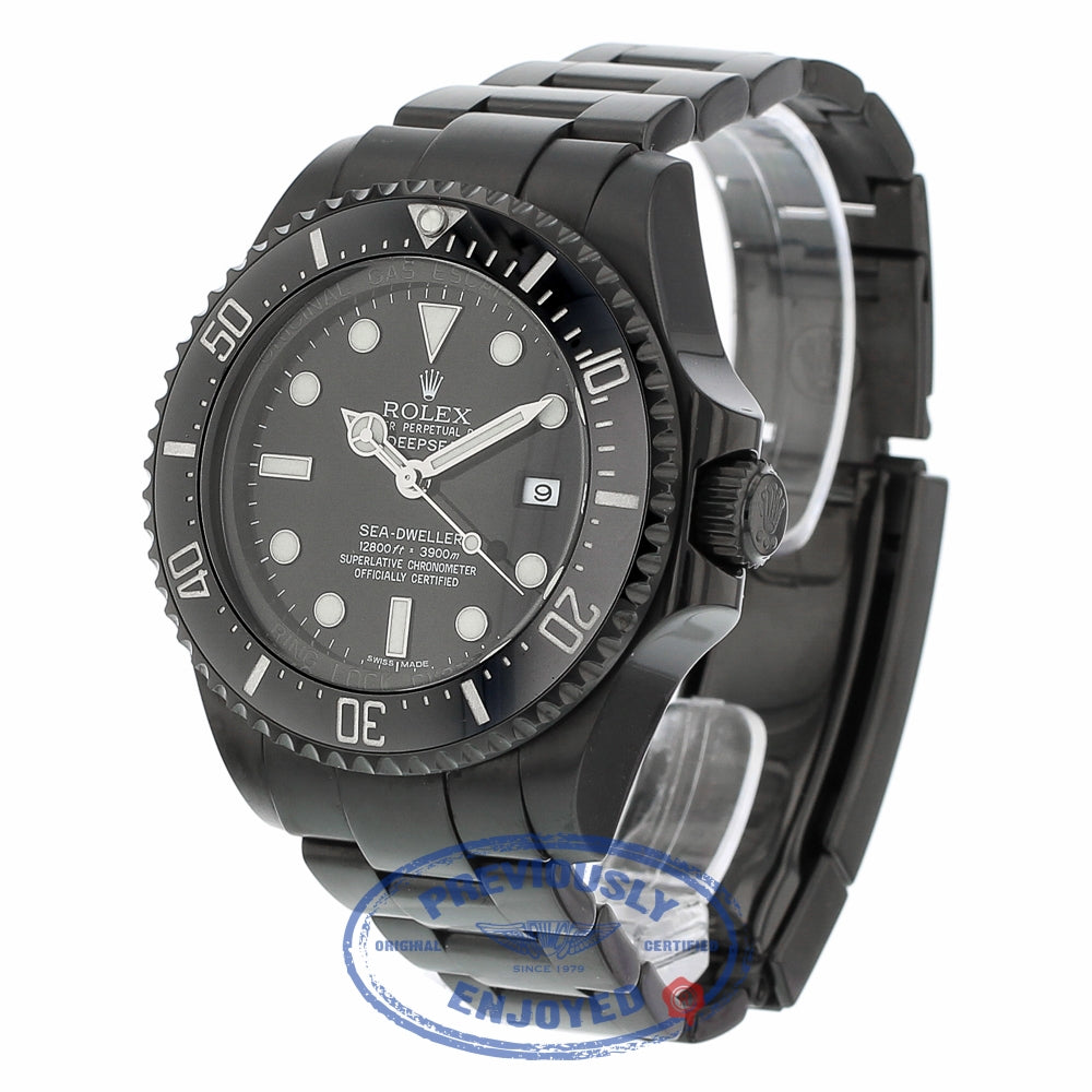 Rolex DeepSea Sea-Dweller Blackout 44mm DLC 116660 F47UVN - Beverly Hills Watch Company