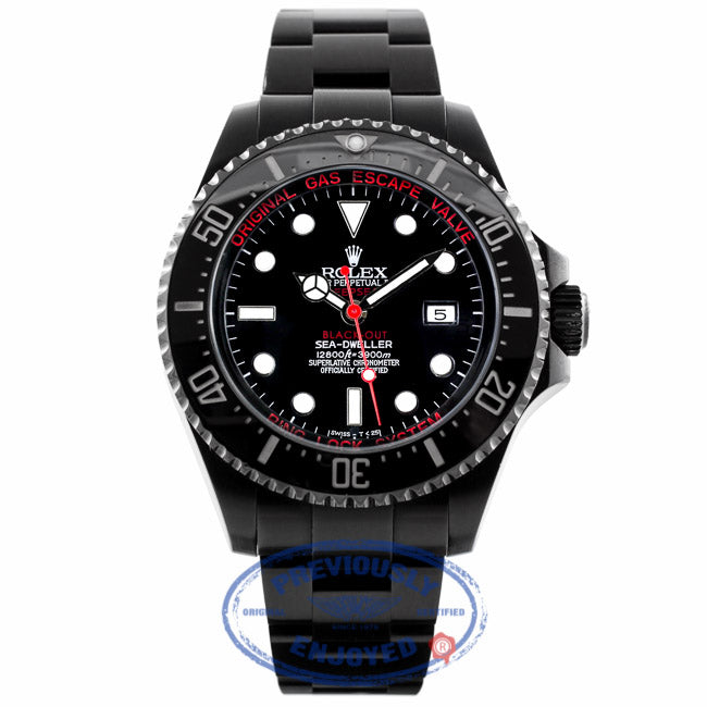 Rolex Deep Sea Deep Red "Black-Out" 44mm 116660 8MWV9Y - Beverly Hills Watch Company
