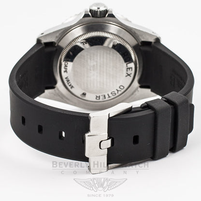 Rubber B Black Rubber Strap for Rolex Stainless Steel Sea-Dweller M106-BK with a Tang Buckle (Strap Only) Beverly Hills Watch Company