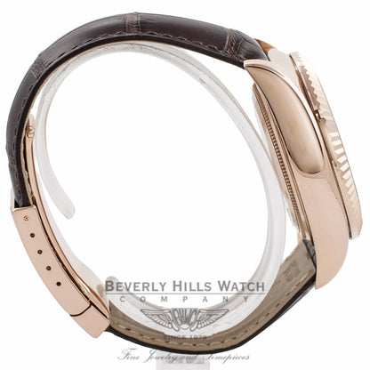 Rolex Sky-Dweller 18K Everose Gold 42mm Leather Strap Deployment Buckle Annual Calendar GMT Watch 326135 4QK46E - Beverly Hills Watch Company