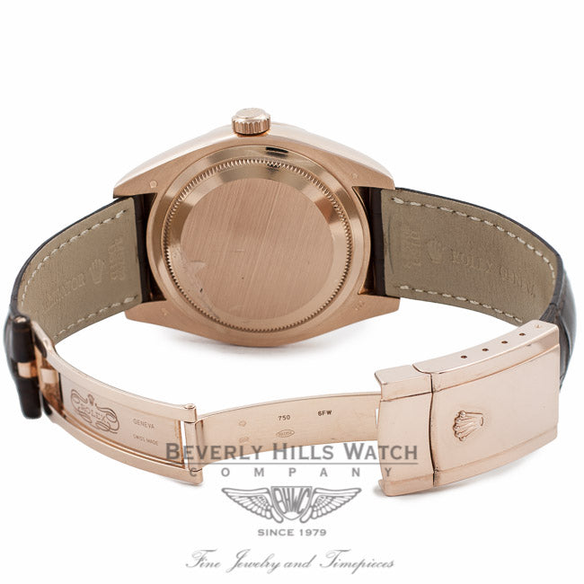 Rolex Sky-Dweller 18K Everose Gold 42mm Leather Strap Deployment Buckle Annual Calendar GMT Watch 326135 4QK46E - Beverly Hills Watch Company