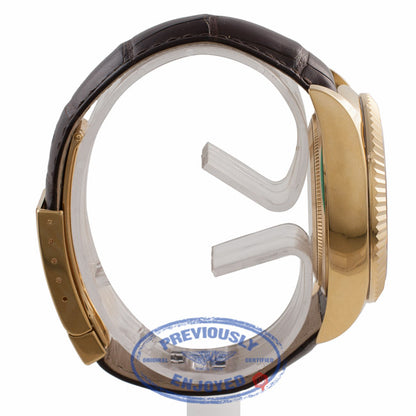 Rolex Sky Dweller Silver Dial 18k Yellow Gold Brown Leather Strap 326138 RM53HR - Beverly Hills Watch Company Watch Store