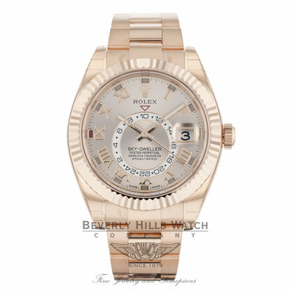 Rolex Sky Dweller Rose Sundust Dial Everose Gold 326935 8JETAF - Beverly Hills Watch Company