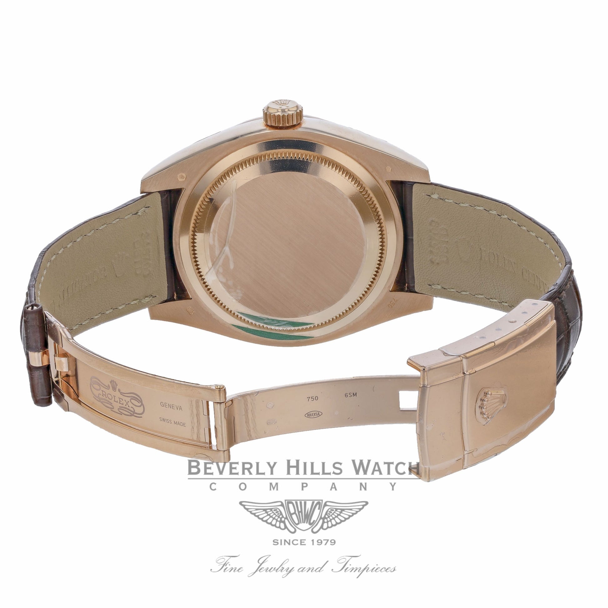 Rolex Sky-Dweller 18K Everose 42mm White-Stick Dial Leather Strap Watch 326135 XLKT4N - Beverly Hills Watch Company
