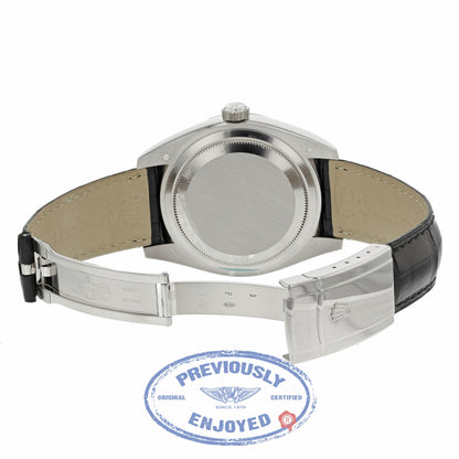 Rolex Sky Dweller Black Dial 18k White Gold Fluted Bezel Black Leather Strap 326139 TWVAC7 - Beverly Hills Watch Company