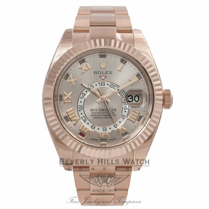 Rolex Sky Dweller Rose Champagne Dial 18K Everose Gold 326935 QY1ALA - Beverly Hills Watch Company