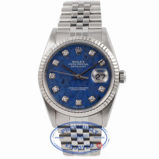 Rolex Sodalite Oyster Perpetual DateJust 16234 JQJMFI - Beverly Hills Watch Company Watch Store