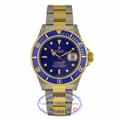 Rolex Classic Submariner 40mm Steel and Yellow Gold Blue Dial 16613 3A1NW9