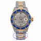 Rolex Submariner Champagne Diamond Sapphire Dial Yellow Gold and Stainless Steel Watch 16613 Y721C2 - Beverly Hills Watch Company