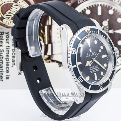 Rubber B Black Rubber Strap for Rolex Submariner 5512  M106-BK with a Tang Buckle Beverly Hills Watch Company Watch Store