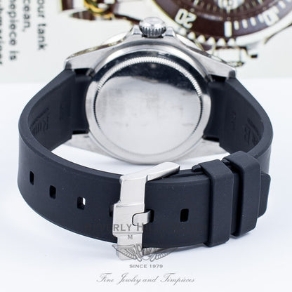 Rubber B Black Rubber Strap for Rolex Submariner 5512  M106-BK with a Tang Buckle Beverly Hills Watch Company Watch Store