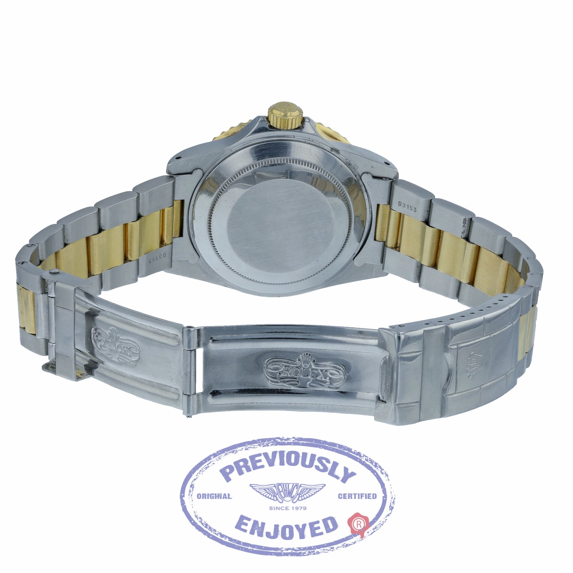 Rolex Classic Submariner 40mm Steel and Yellow Gold Blue Dial 16803 C66UA3 - Beverly Hills Watch Company