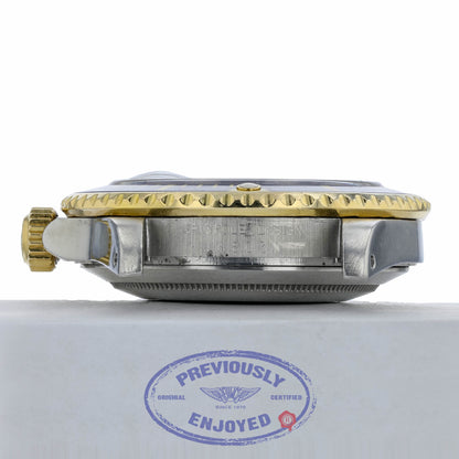 Rolex Classic Submariner 40mm Steel and Yellow Gold Blue Dial 16803 C66UA3 - Beverly Hills Watch Company