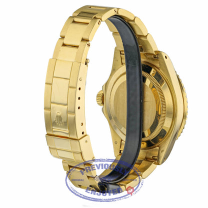 Rolex Submariner 40mm Yellow Gold With Silver Serti Dial Oyster Bracelet Watch 16618 TLRU9X - Beverly Hills Watch Company