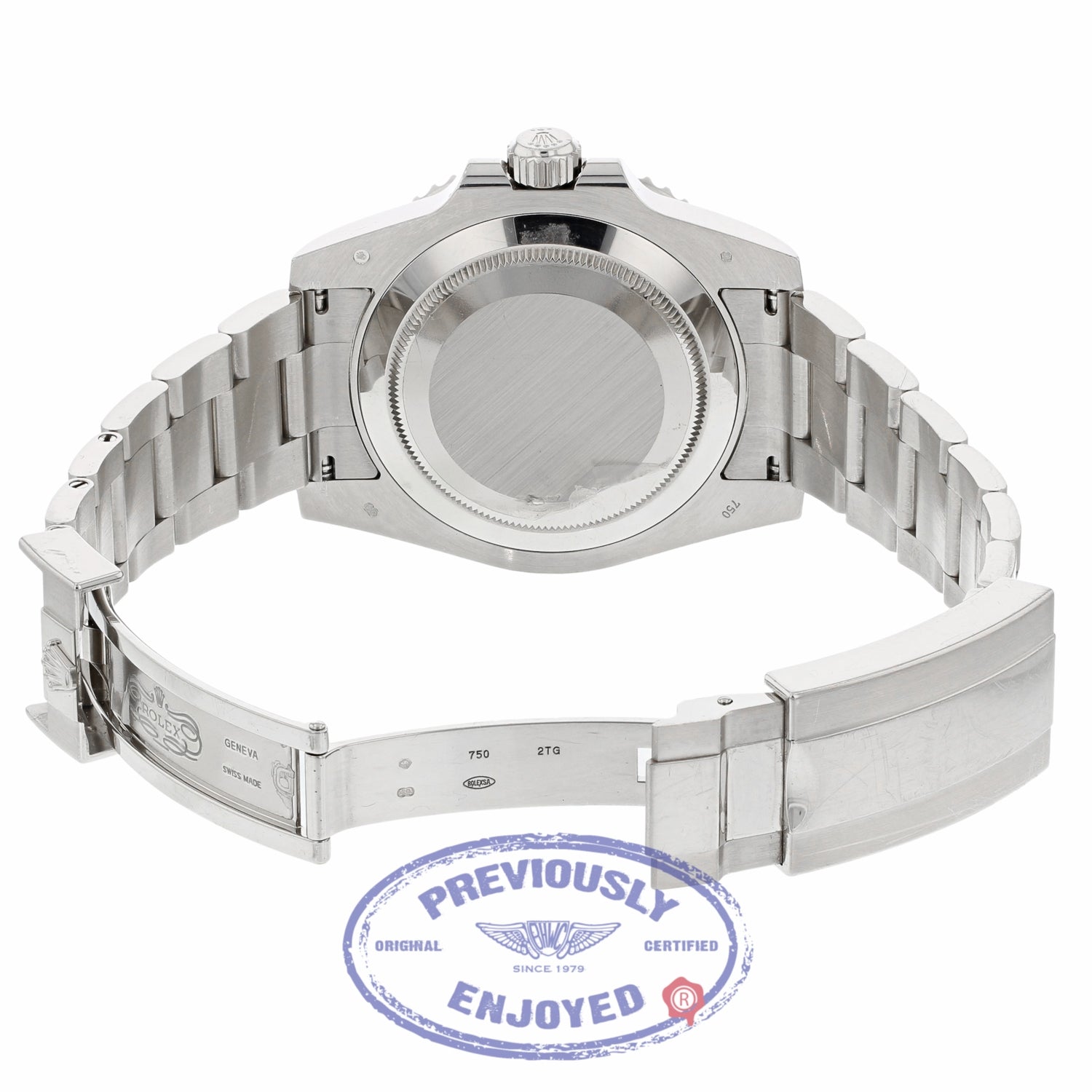 Rolex Submariner 18K White Gold Oyster Bracelet Blue Dial Blue Ceramic Bezel 40mm Dive 116619 LLZ1PE - Beverly Hills Watch