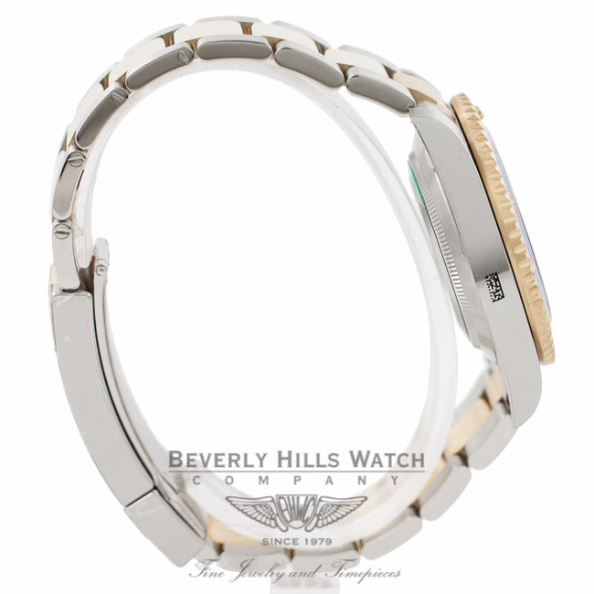 Rolex Submariner Stainless Steel and Yellow  Blue Dial and Bezel 116613 XFF098 - Beverly Hills Watch Company Watch Store