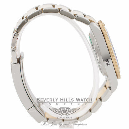 Rolex Submariner Stainless Steel and Yellow  Blue Dial and Bezel 116613 XFF098 - Beverly Hills Watch Company Watch Store