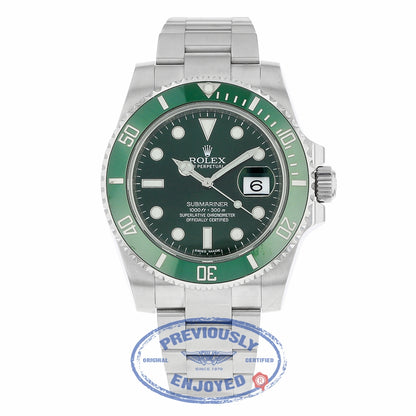 Rolex Submariner Stainless Steel Green Ceramic Bezel and Dial "Hulk" 116610LV 1JP2K1 - Beverly Hills Watch Company