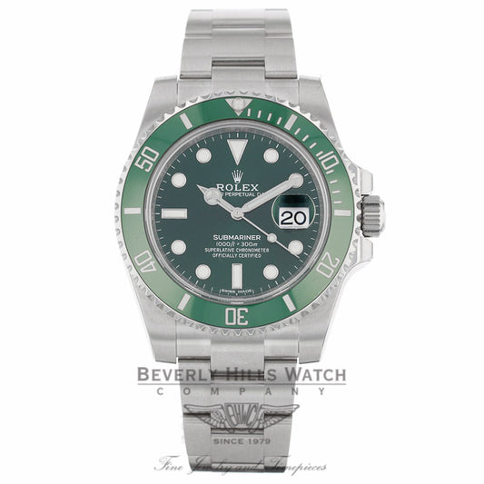 Rolex Submariner Stainless Steel Green Dial "Hulk" 116610lv 2W9VEY - Beverly Hills Watch Company