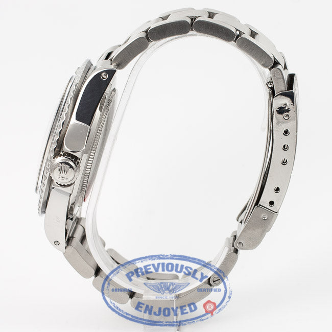 Rolex Submariner 5513 Stainless Steel Oyster Bracelet Black Dial Black Bezel Glossy Dial White Gold Surrounds 2 Line Feet First Dial Acrylic Crystal No Date Vintage Watch Beverly Hills Watch Company Watch Store