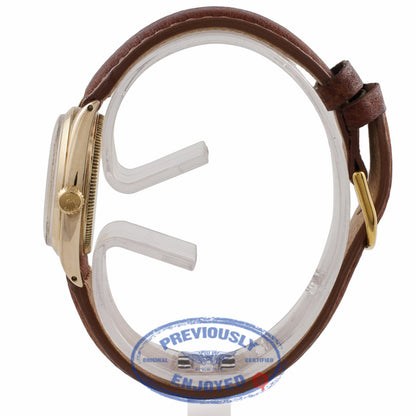 Rolex Vintage Circa 1946 Yellow Gold Silver Dial Gold Baton Hands Automatic 6548 KTJT4P - Beverly Hills Watch Company Watch Store