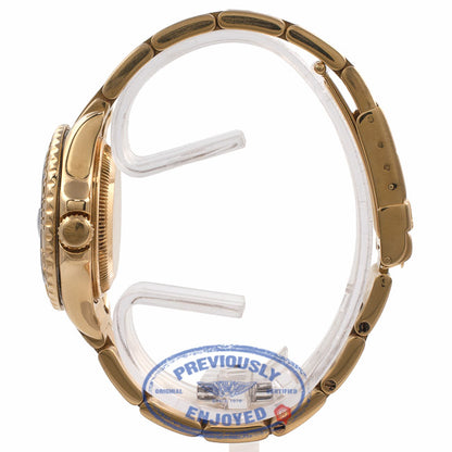 Rolex Yacht-Master Ladies 18k Yellow Gold 29MM Blue Dial Oyster Bracelet 69628 Y3WX5J - Beverly Hills Watch Store