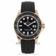Rolex Yacht-Master 40MM 18k Rose Gold Black Matt Cerachrom Insert Bezel Black Dial Black Rubber Strap 116655 AP8XL4 - Beverly Hills Watch Company