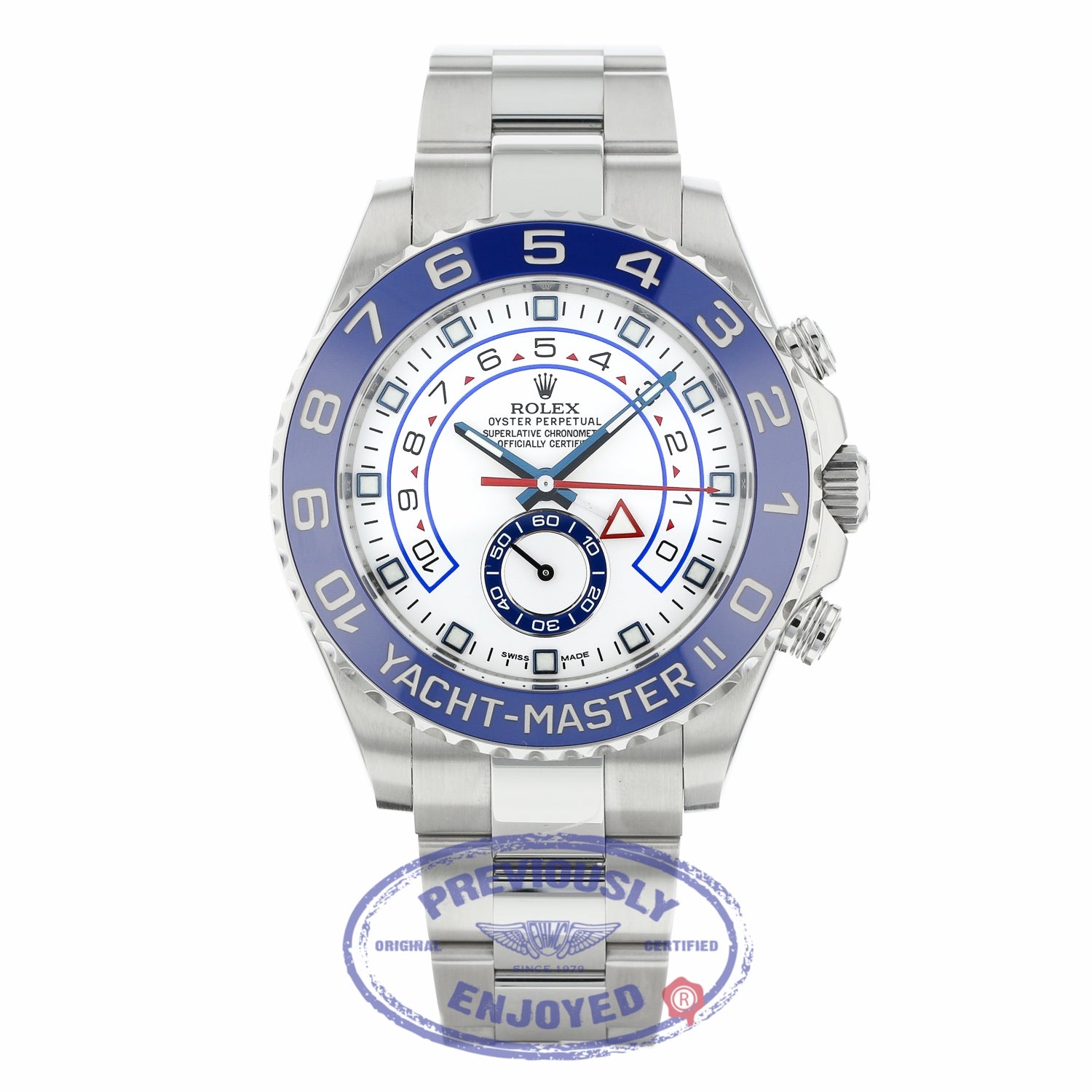 Rolex Yacht-Master II 44MM Stainless Steel Blue Cerachrom 116680 RJXC77 - Beverly Hills Watch Company