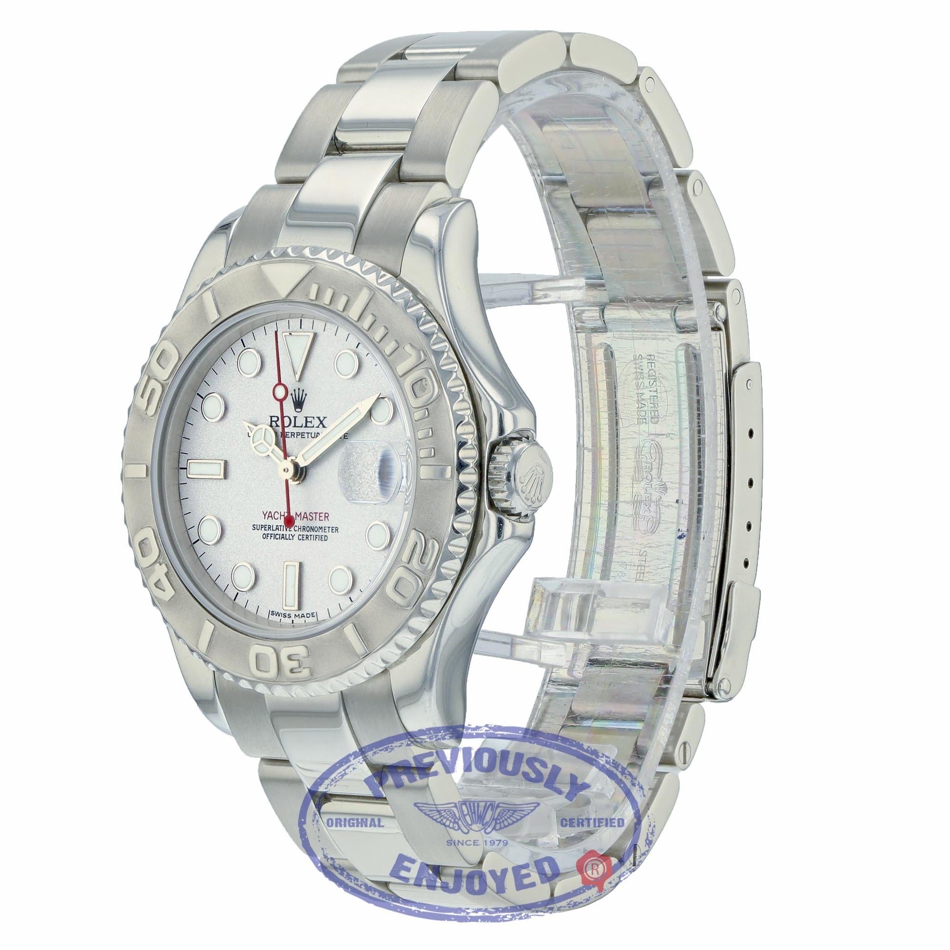 Rolex Yachtmaster 35mm Stainless Steel and Platinum 168622 T0Z001