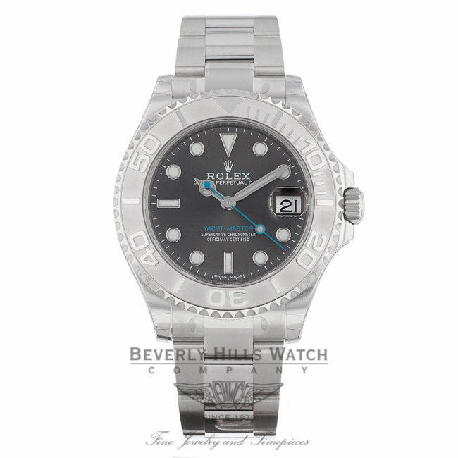 Rolex Yacht-Master Rhodium Dial Steel and Platinum Oyster Midsize 268622 - Beverly Hills Watch