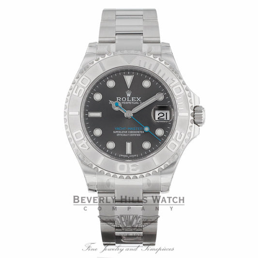 Rolex Yacht-Master Rhodium Dial Steel and Platinum Oyster Midsize 268622 - Beverly Hills Watch