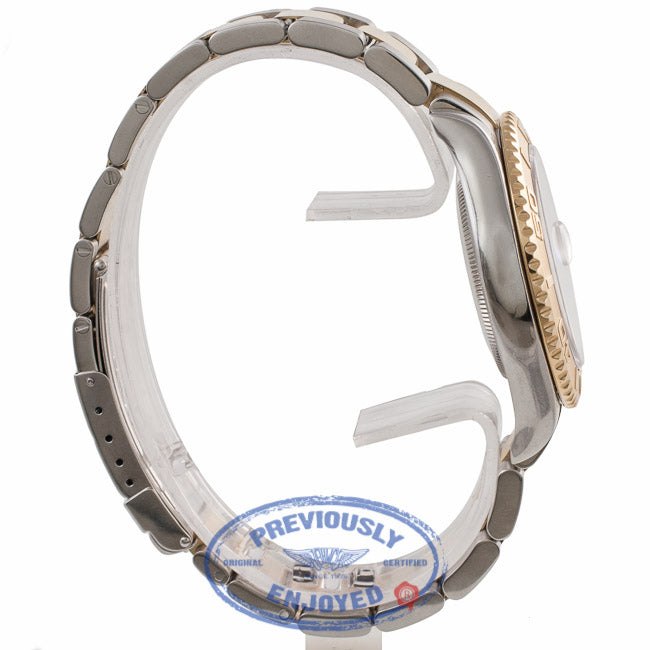 Rolex Yachtmaster 18K Yellow Gold Stainless Steel Oyster Bracelet White Dial 16623 6JWQJV - Beverly Hills Watch Company