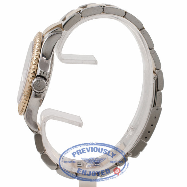 Rolex Yachtmaster 18K Yellow Gold Stainless Steel Oyster Bracelet White Dial 16623 6JWQJV - Beverly Hills Watch Company