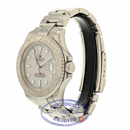 Rolex Yachtmaster 40mm Stainless Steel Oyster Bracelet Platinum Bezel and Dial 16622 HXMMUE