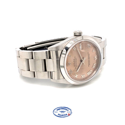 Rolex Datejust 31MM Stainless Steel Pink Dial Roman Numerals Oyster Bracelet 78240 C27UL4